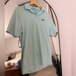 Under Armour Men’s Golf Polo Shirt Light Blue Size Large